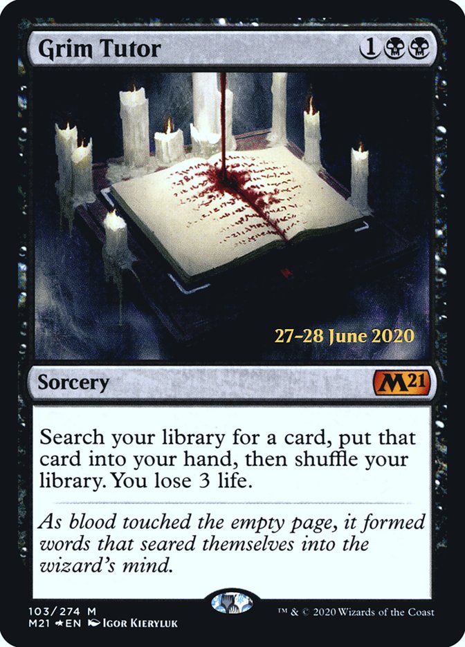 Grim Tutor [Core Set 2021 Prerelease Promos] | Exor Games Truro