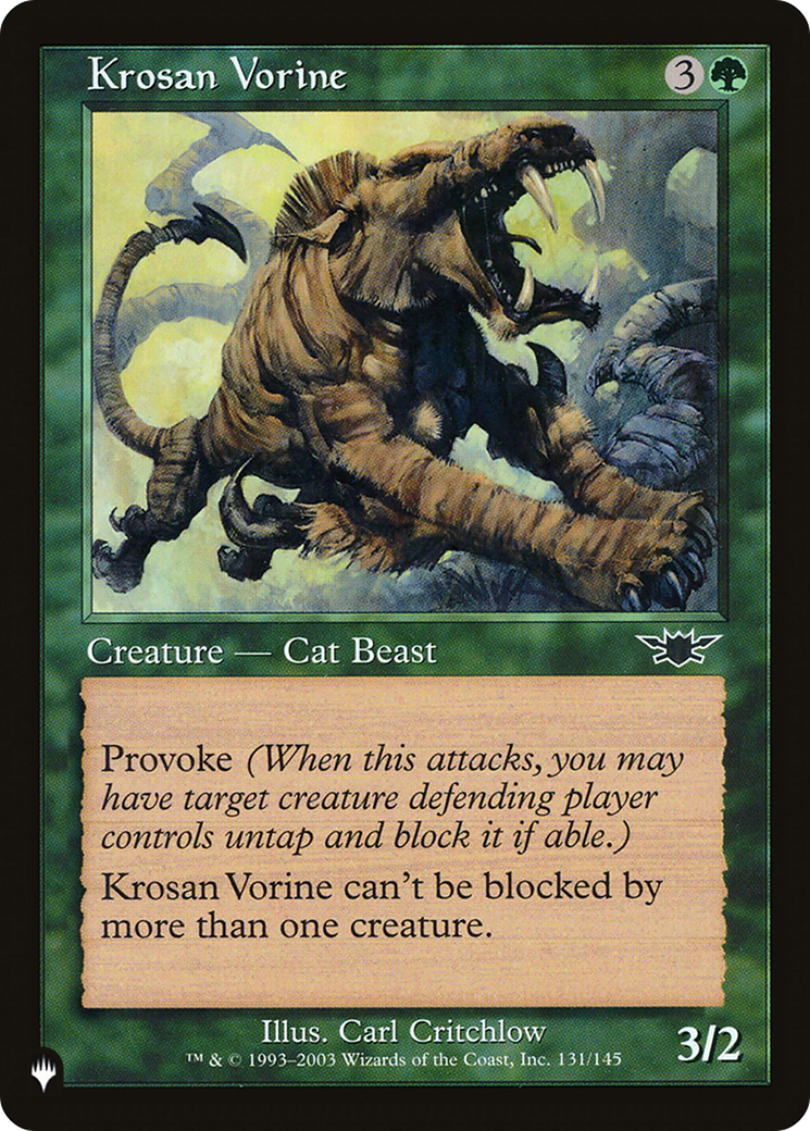Krosan Vorine [The List] | Exor Games Truro