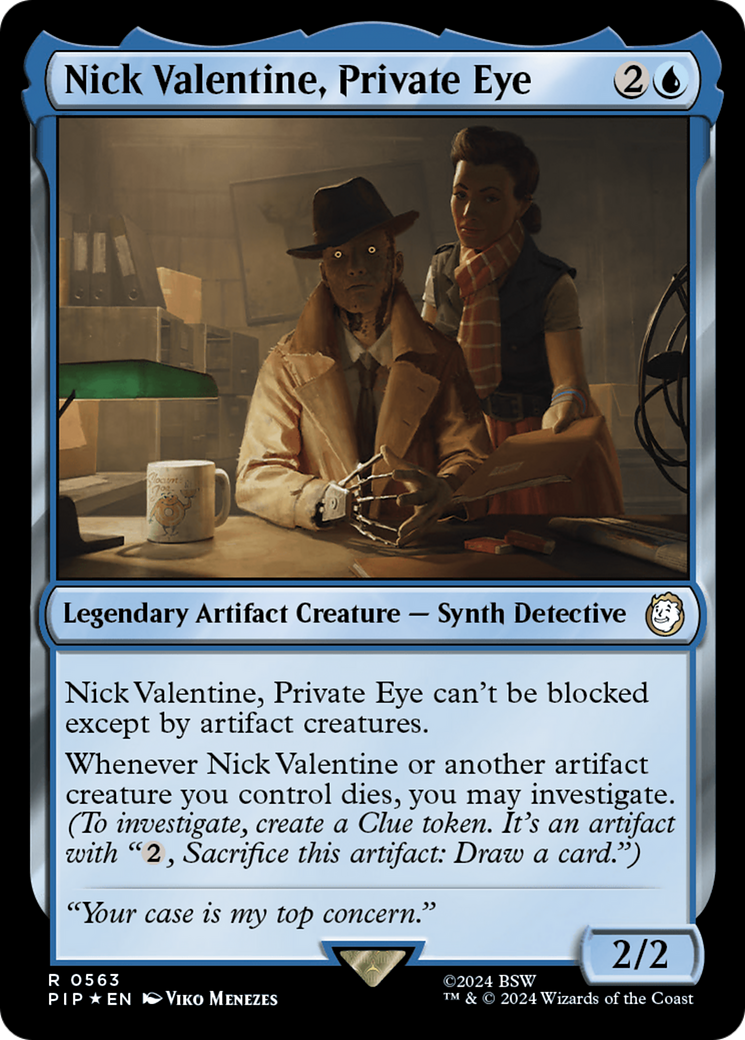 Nick Valentine, Private Eye (Surge Foil) [Fallout] | Exor Games Truro