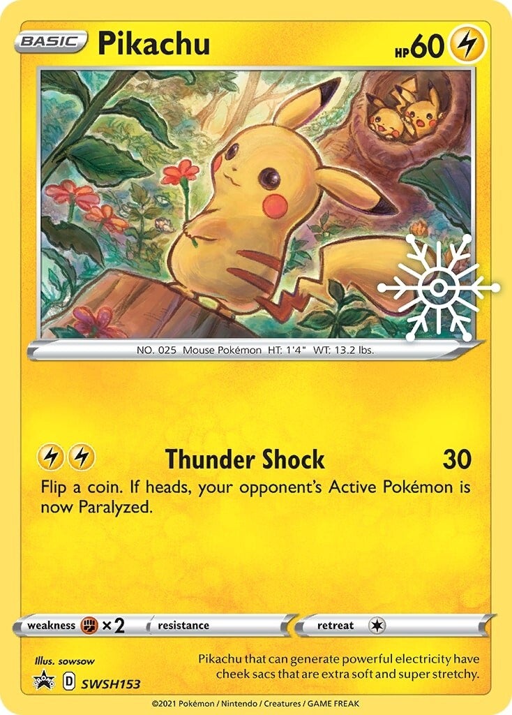 Pikachu (SWSH153) (Holiday Calendar) [Sword & Shield: Black Star Promos] | Exor Games Truro