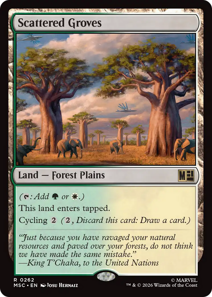 Scattered Groves (Surge Foil) [Marvel Super Heroes Commander] | Exor Games Truro