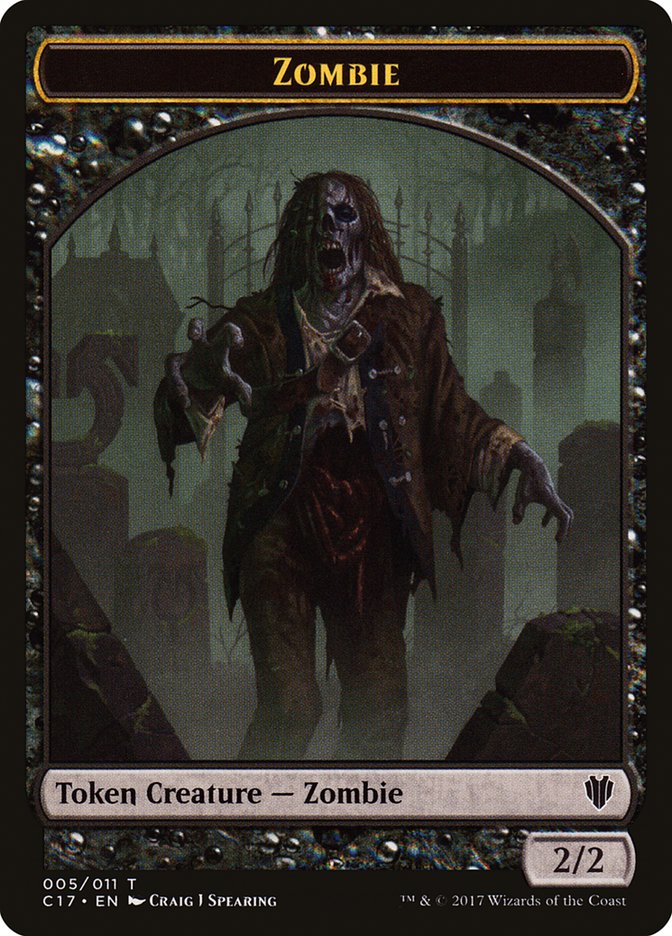 Vampire // Zombie Double-Sided Token [Commander 2017 Tokens] | Exor Games Truro