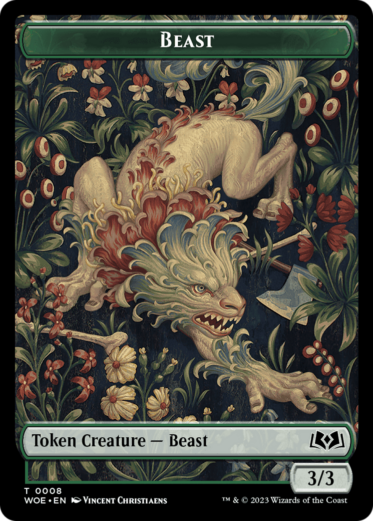 Beast // Food (0010) Double-Sided Token [Wilds of Eldraine Tokens] | Exor Games Truro