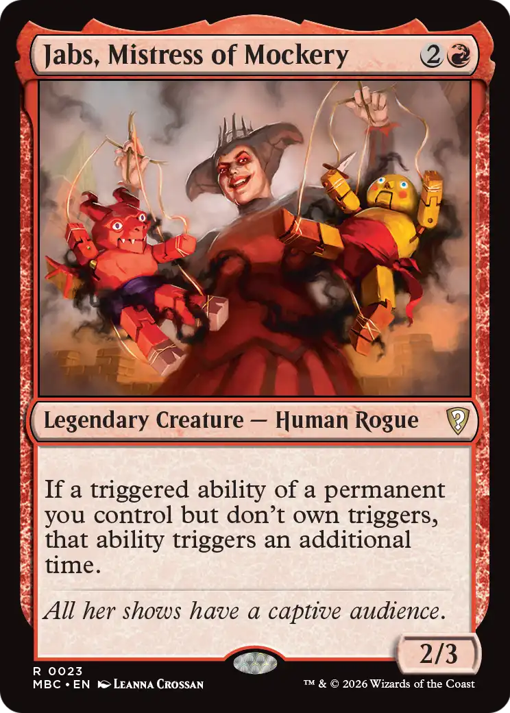 Jabs, Mistress of Mockery [Mystery Booster: Commander Edition] | Exor Games Truro
