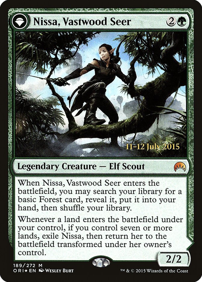 Nissa, Vastwood Seer // Nissa, Sage Animist [Magic Origins Prerelease Promos] | Exor Games Truro