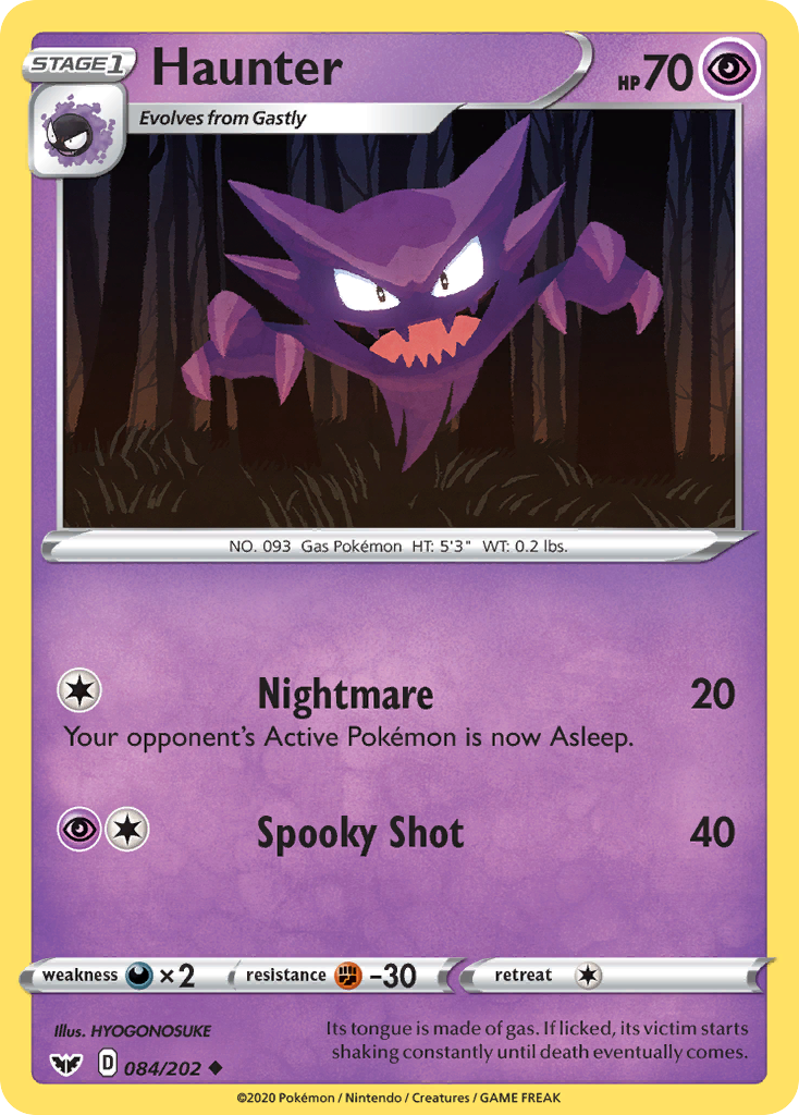 Haunter (084/202) [Sword & Shield: Base Set] | Exor Games Truro