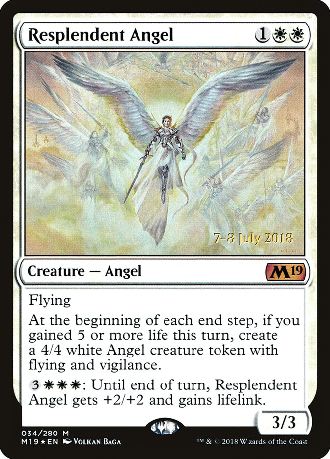 Resplendent Angel [Core Set 2019 Prerelease Promos] | Exor Games Truro