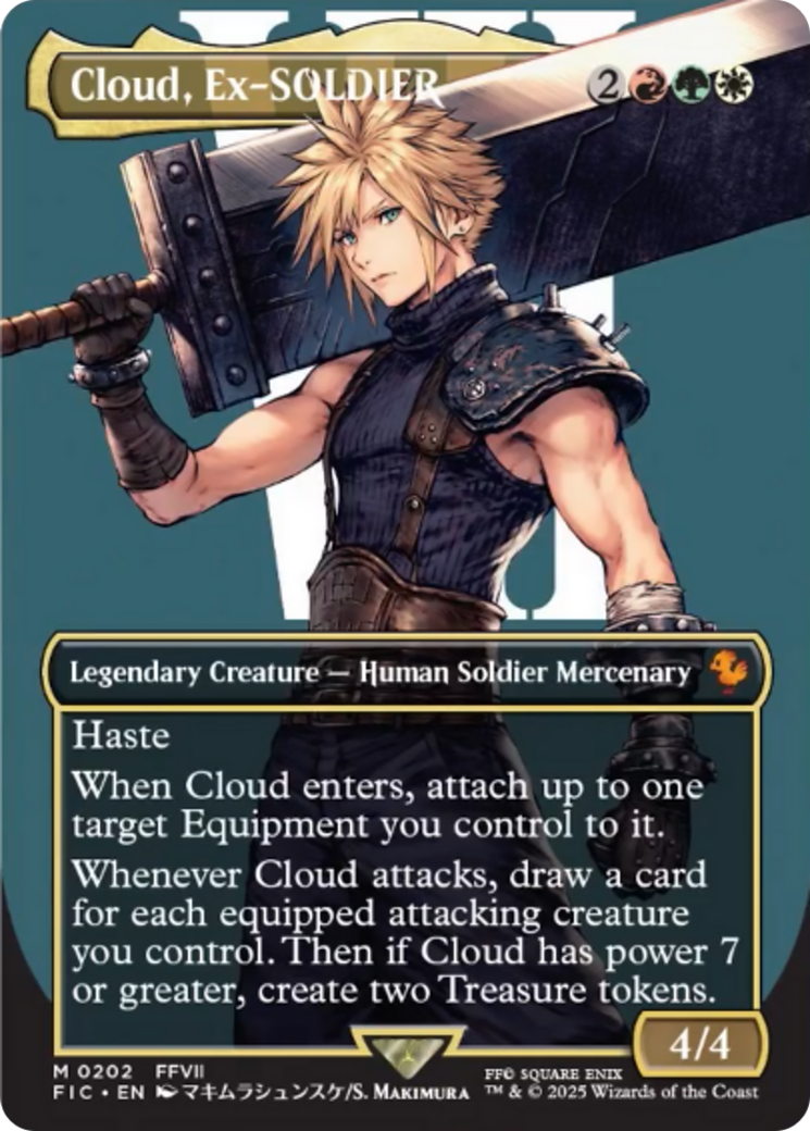 Cloud, Ex-SOLDIER (Borderless) [FINAL FANTASY Commander] | Exor Games Truro