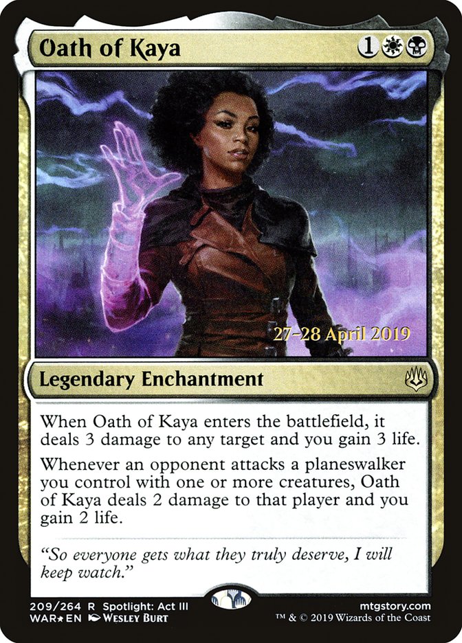 Oath of Kaya [War of the Spark Prerelease Promos] | Exor Games Truro