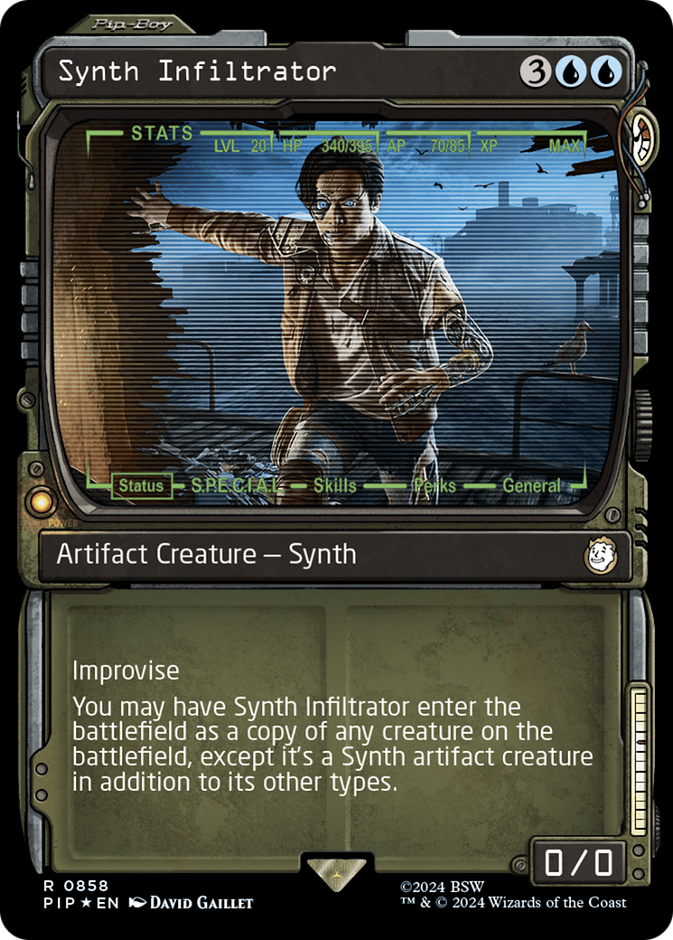 Synth Infiltrator (Showcase) (Surge Foil) [Fallout] | Exor Games Truro