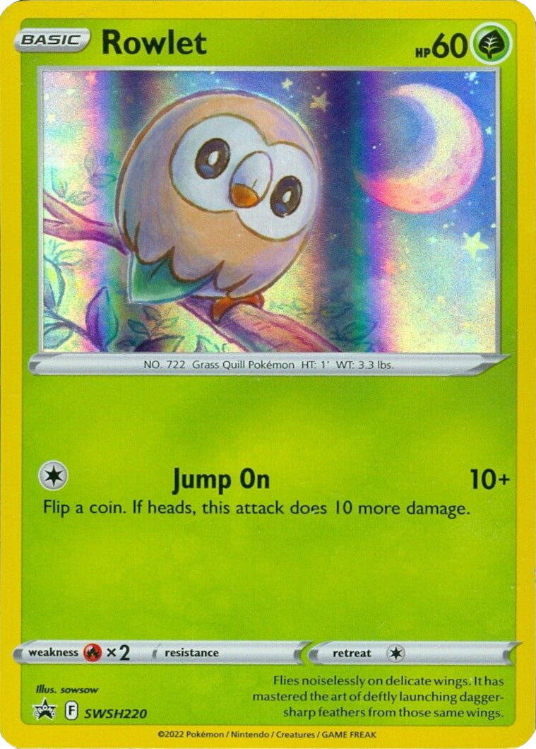 Rowlet (SWSH220) (Cosmos Holo) [Sword & Shield: Black Star Promos] | Exor Games Truro