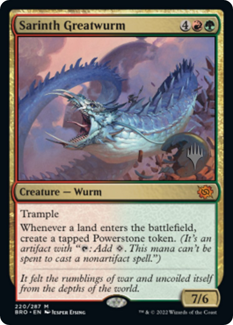 Sarinth Greatwurm (Promo Pack) [The Brothers' War Promos] | Exor Games Truro