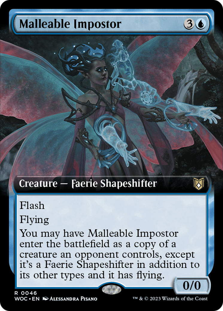 Malleable Impostor (Extended Art) [Wilds of Eldraine Commander] | Exor Games Truro