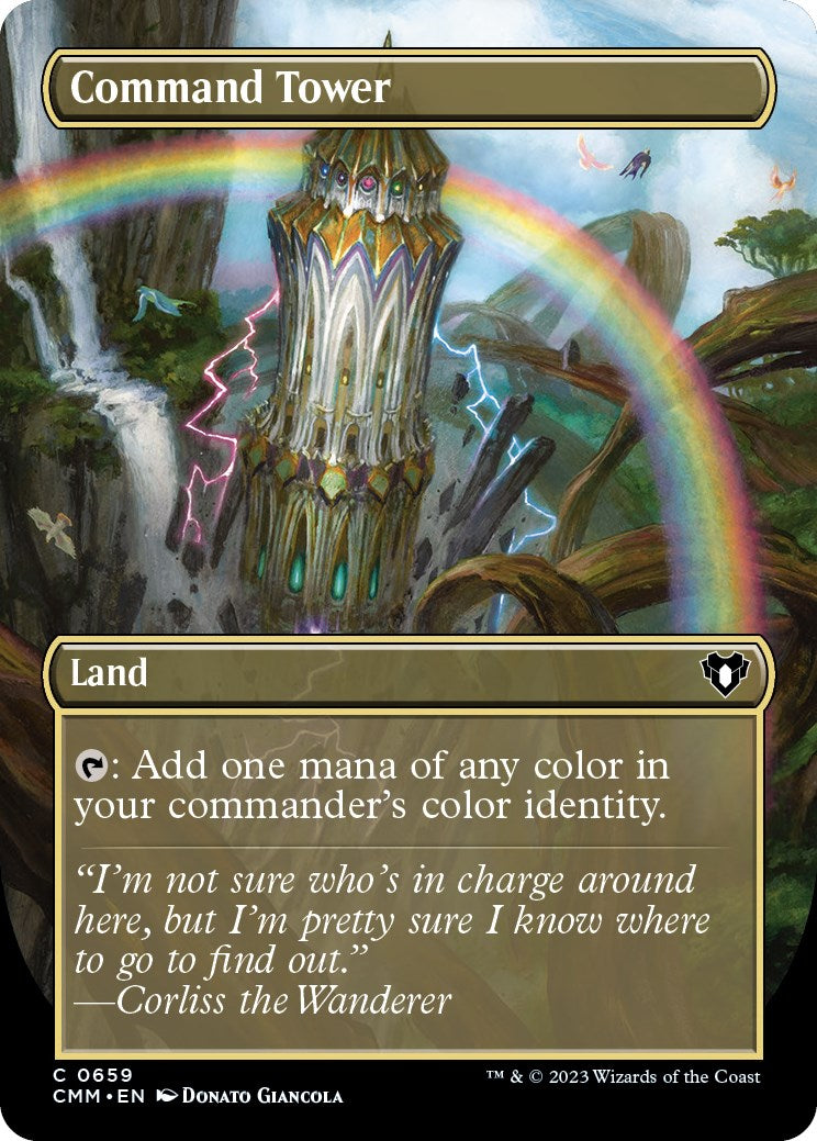 Command Tower (Borderless Alternate Art) [Commander Masters] | Exor Games Truro