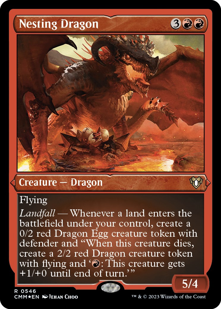 Nesting Dragon (Foil Etched) [Commander Masters] | Exor Games Truro
