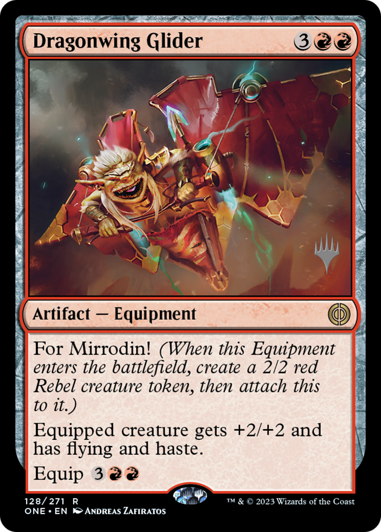 Dragonwing Glider (Promo Pack) [Phyrexia: All Will Be One Promos] | Exor Games Truro