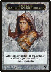 Emblem - Elspeth, Knight-Errant // Soldier Double-Sided Token [Modern Event Deck 2014 Tokens] | Exor Games Truro