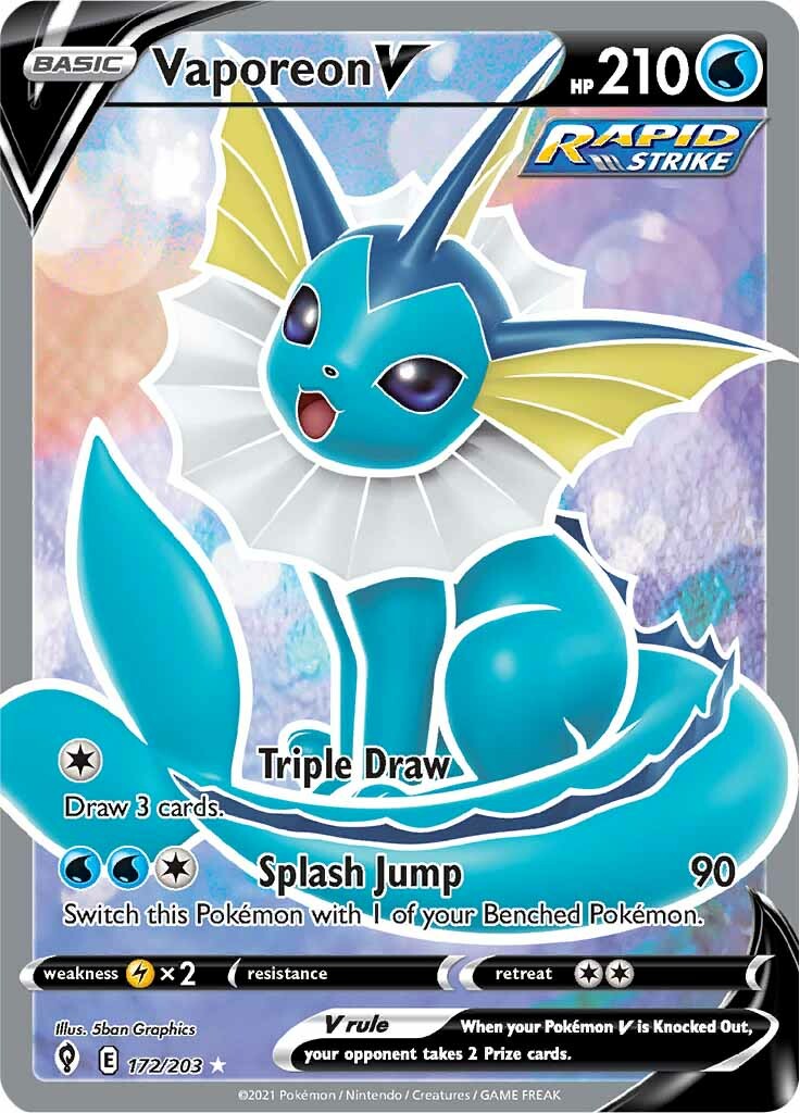 Vaporeon V (172/203) [Sword & Shield: Evolving Skies] | Exor Games Truro