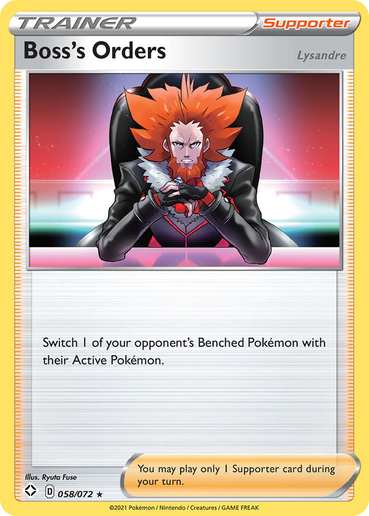 Boss's Orders (058/072) (Deck Exclusive) [Sword & Shield: Shining Fates] | Exor Games Truro