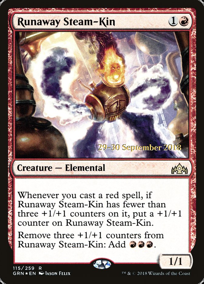 Runaway Steam-Kin [Guilds of Ravnica Prerelease Promos] | Exor Games Truro