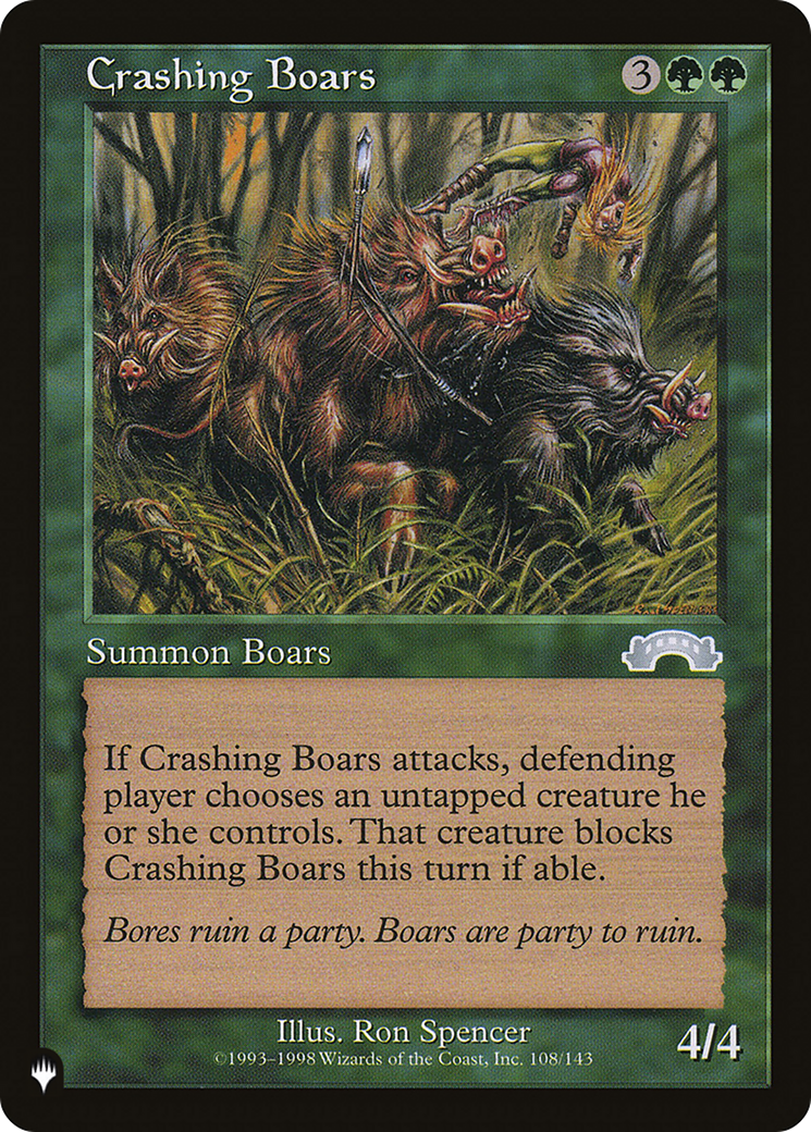 Crashing Boars [The List Reprints] | Exor Games Truro