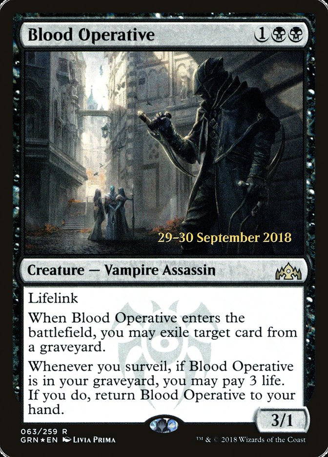 Blood Operative [Guilds of Ravnica Prerelease Promos] | Exor Games Truro