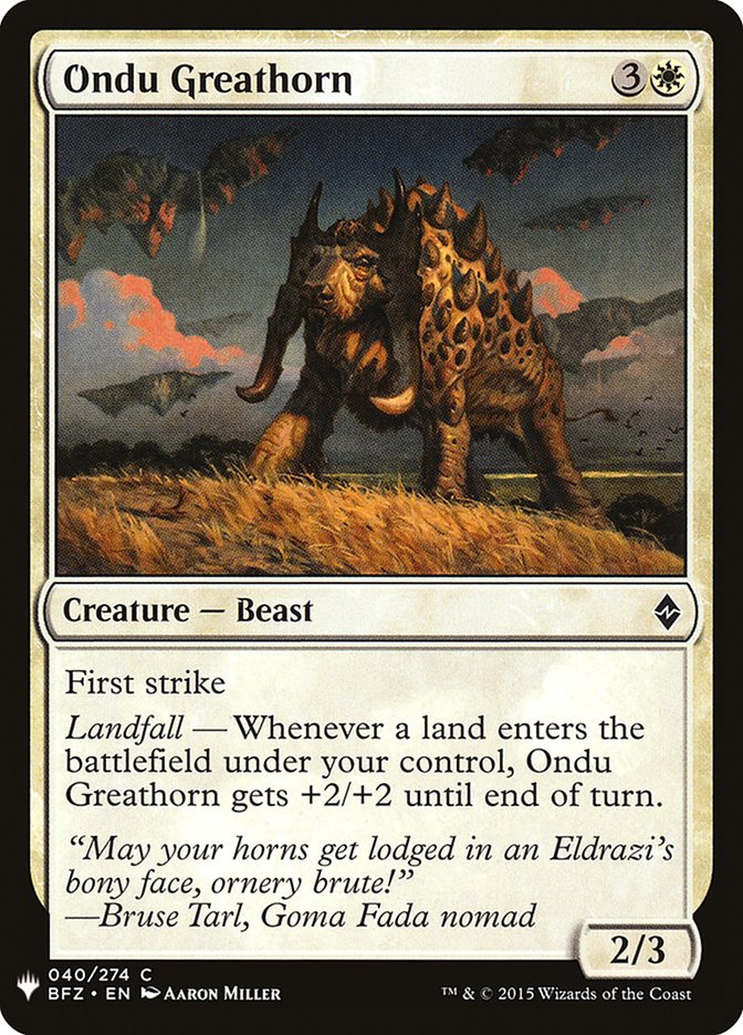 Ondu Greathorn [Mystery Booster] | Exor Games Truro