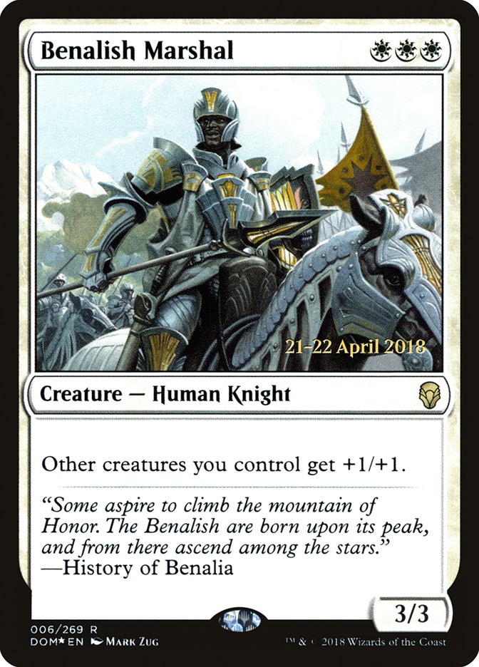 Benalish Marshal [Dominaria Prerelease Promos] | Exor Games Truro