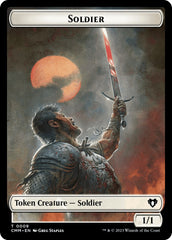 Soldier // Dragon (0020) Double-Sided Token [Commander Masters Tokens] | Exor Games Truro