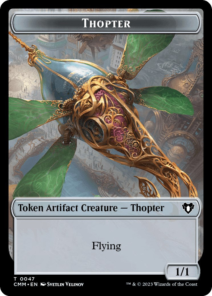 Thopter // Emblem - Daretti, Scrap Savant Double-Sided Token [Commander Masters Tokens] | Exor Games Truro
