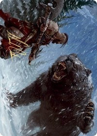 Blizzard Brawl Art Card (Gold-Stamped Signature) [Kaldheim Art Series] | Exor Games Truro