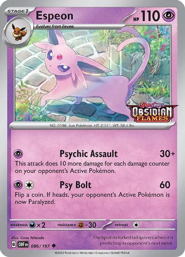 Espeon (086/197) (Best Buy Exclusive) [Scarlet & Violet: Black Star Promos] | Exor Games Truro