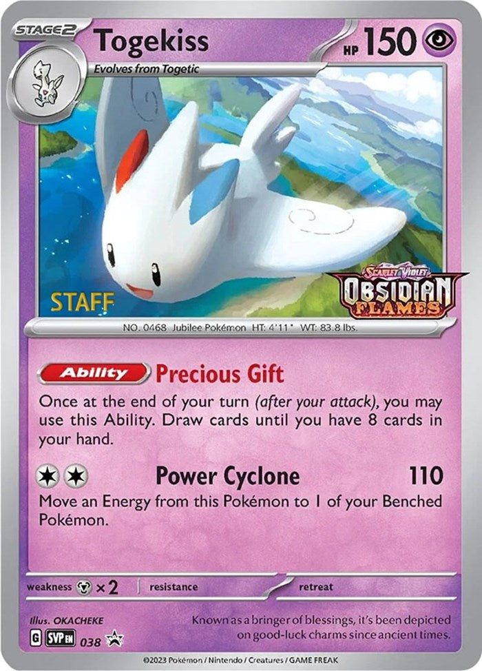 Togekiss (038) (Stamped) (Staff) [Scarlet & Violet: Black Star Promos] | Exor Games Truro