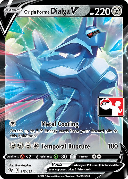Origin Forme Dialga V (113/189) [Prize Pack Series Three] | Exor Games Truro
