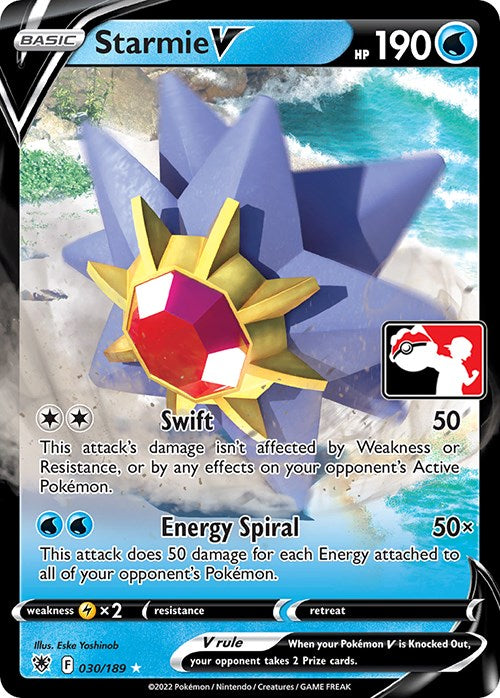 Starmie V (030/189) [Prize Pack Series Three] | Exor Games Truro