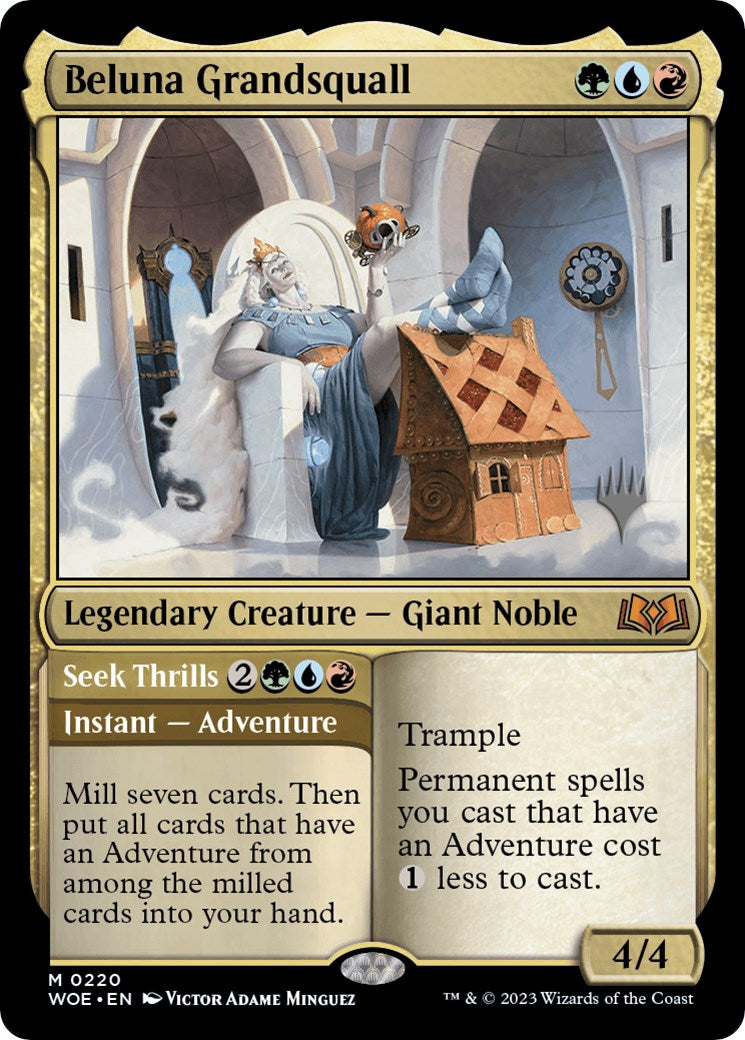 Beluna Grandsquall // Seek Thrills(Promo Pack) [Wilds of Eldraine Promos] | Exor Games Truro