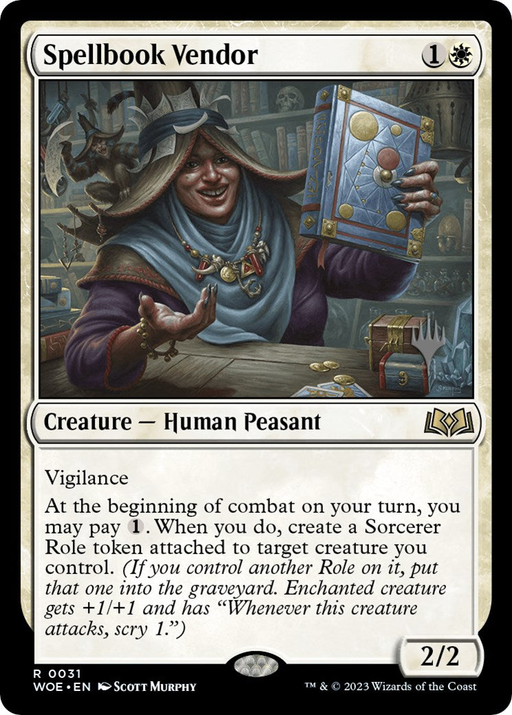 Spellbook Vendor (Promo Pack) [Wilds of Eldraine Promos] | Exor Games Truro