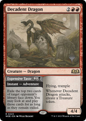 Decadent Dragon // Expensive Taste (Promo Pack) [Wilds of Eldraine Promos] | Exor Games Truro
