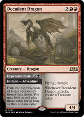 Decadent Dragon // Expensive Taste (Promo Pack) [Wilds of Eldraine Promos] | Exor Games Truro