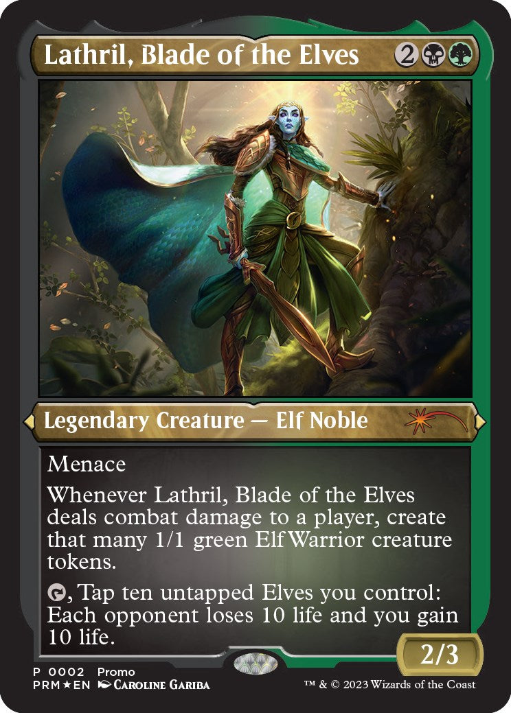 Lathril, Blade of the Elves (Foil Etched) [Media Promos] | Exor Games Truro