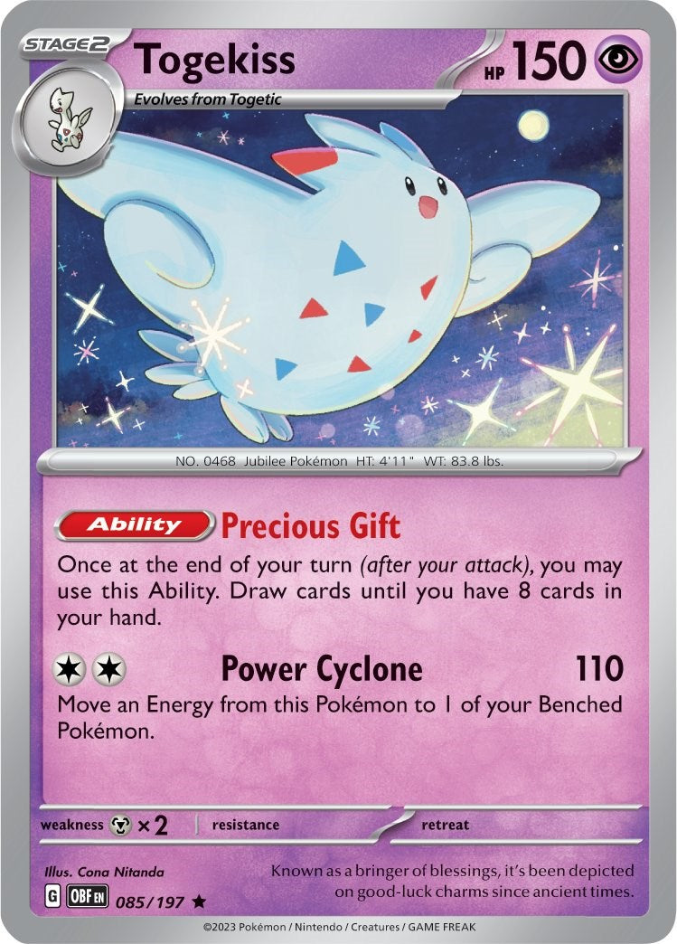 Togekiss (085/197) (Theme Deck Exclusive) [Scarlet & Violet: Obsidian Flames] | Exor Games Truro