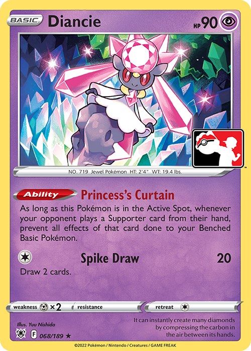 Diancie (068/189) [Prize Pack Series Three] | Exor Games Truro