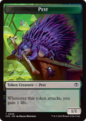 Professor Dellian Fel // Pest (0008) Double-Sided Token [Secrets of Strixhaven Tokens] | Exor Games Truro
