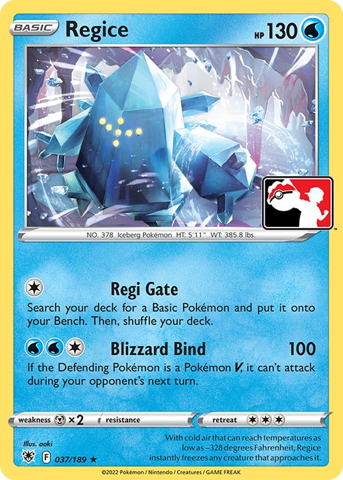 Regice (037/189) [Prize Pack Series Three] | Exor Games Truro