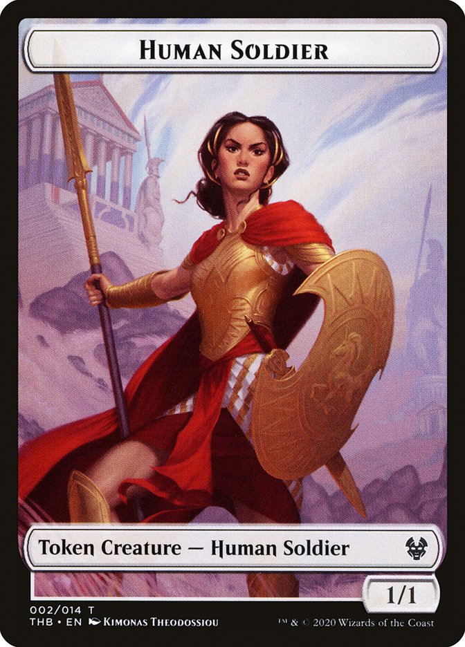 Goat // Human Soldier Double-Sided Token [Theros Beyond Death Tokens] | Exor Games Truro