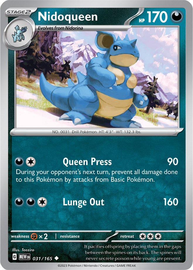 Nidoqueen (031/165) [Scarlet & Violet 151] | Exor Games Truro