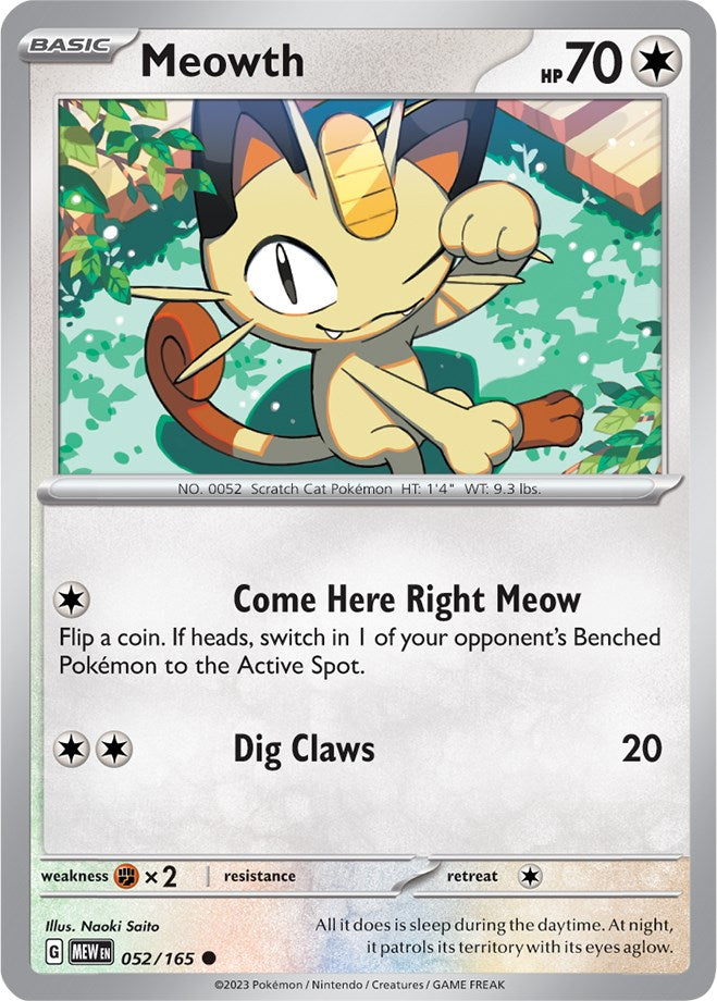 Meowth (052/165) [Scarlet & Violet: 151] | Exor Games Truro