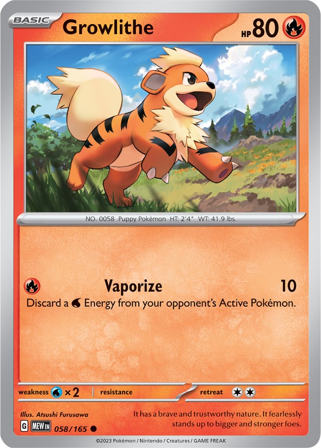 Growlithe (058/165) [Scarlet & Violet: 151] | Exor Games Truro