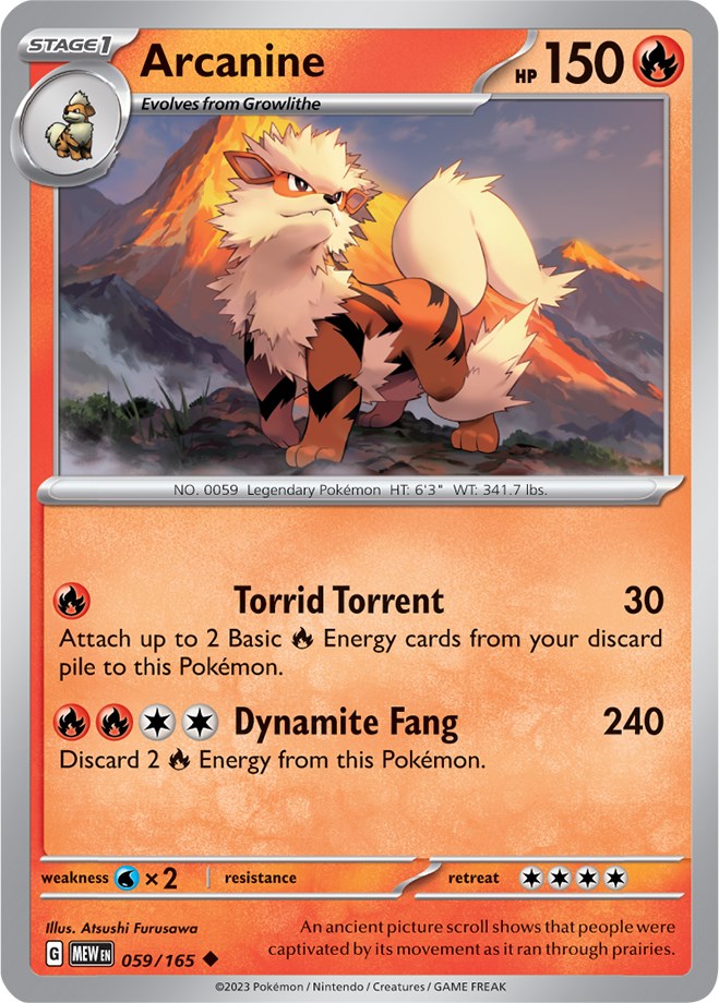 Arcanine (059/165) [Scarlet & Violet: 151] | Exor Games Truro