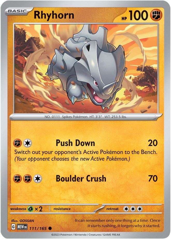 Rhyhorn (111/165) [Scarlet & Violet: 151] | Exor Games Truro